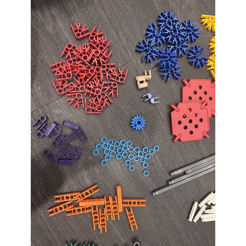 527 K'NEX RODS CONNECTORS Mixed Bulk Lot Replacement Parts KNEX Organized - Picture 2 of 10